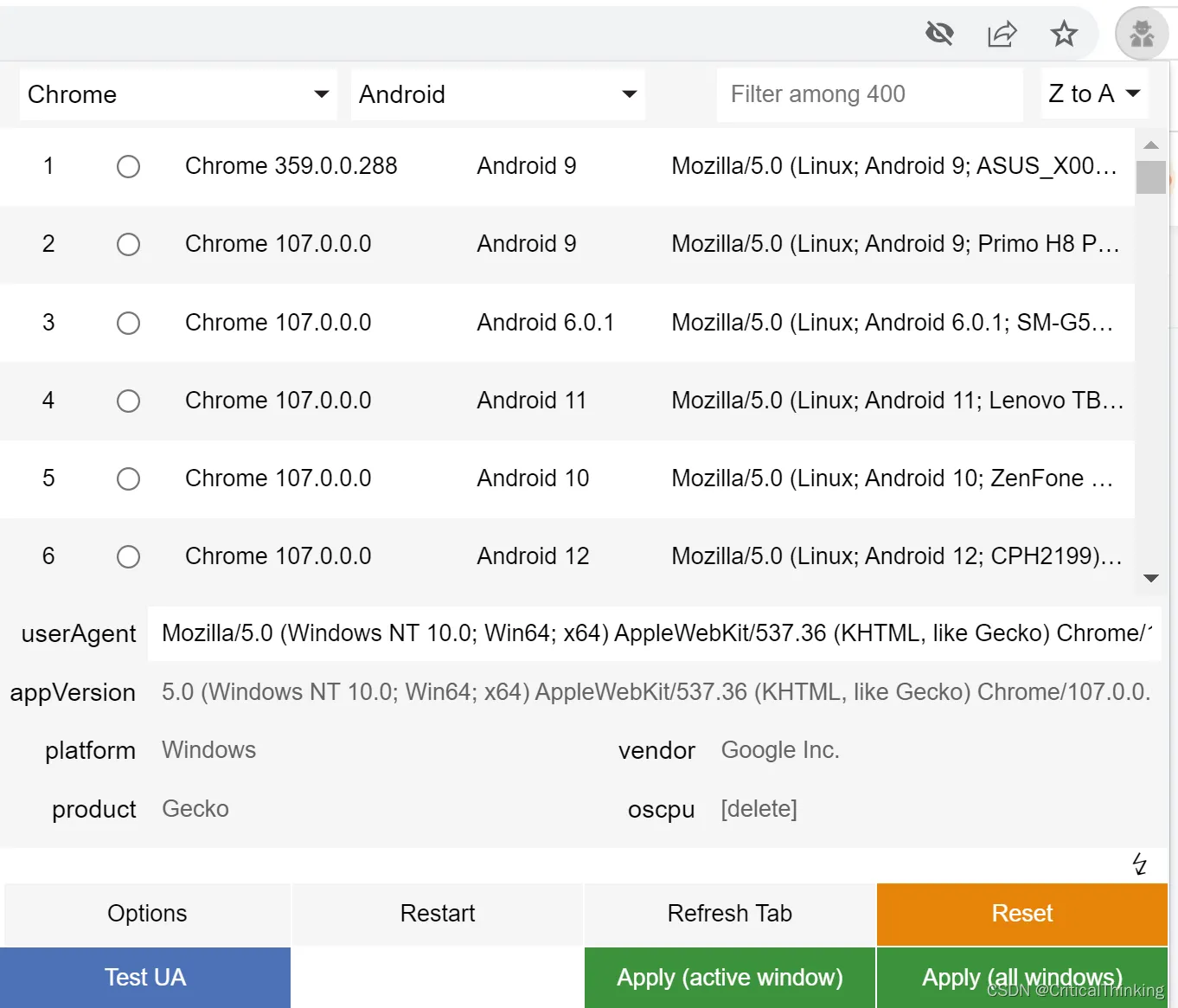 User-Agent Switcher and Manager img